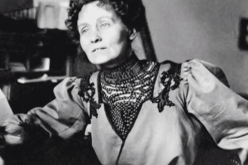 Een foto van Emmeline Pankhurst