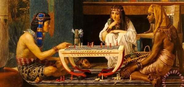 Een schilderij uit de Egyptische cultuur