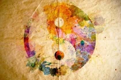 Een tekening van yin en yang