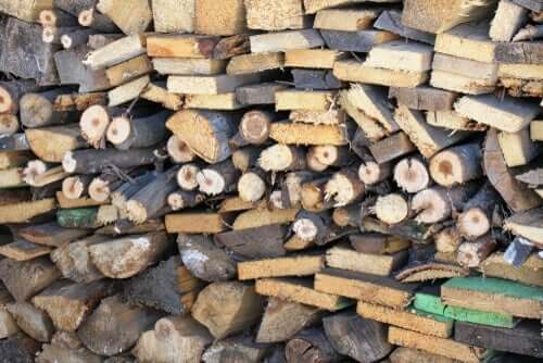 Een stapel hout