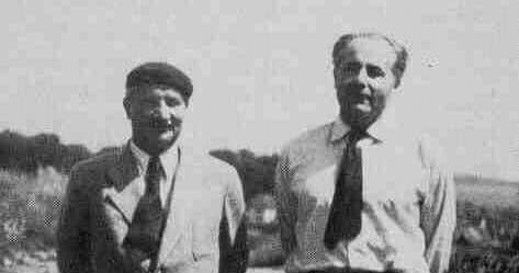 Een zwartwitfoto van Boss en Heidegger