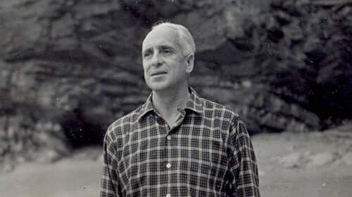 Een zwartwit foto van Severo Ochoa