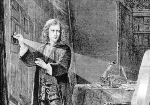 Newton experimenteert met licht
