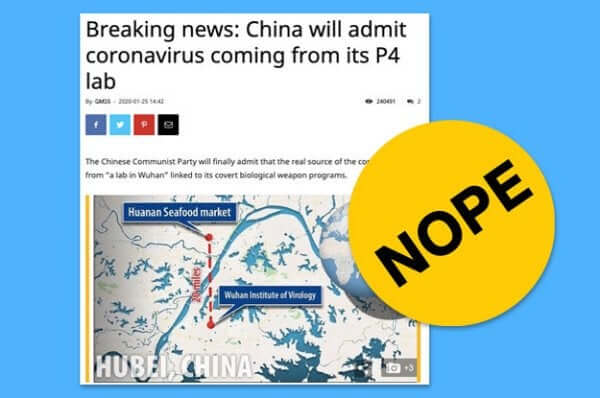 Nepnieuws met betrekking tot het coronavirus