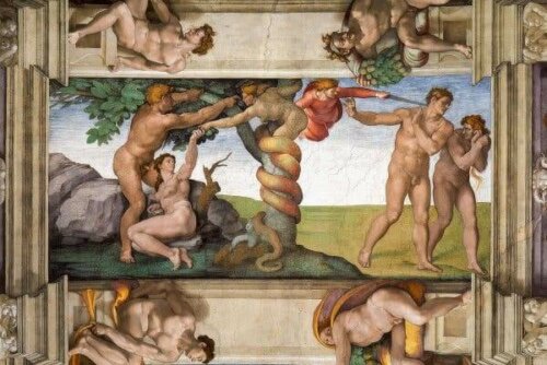 Het schilderij van Michelangelo
