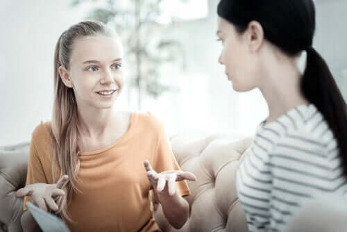 Tiener met anorexia nervosa in therapie