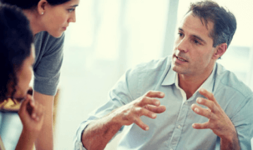 Een vergadering op het werk