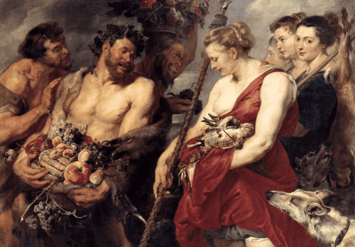 Het schilderij van Diana en Callisto