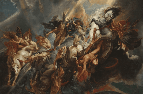 Het schilderij The Fall of Phaeton van Rubens