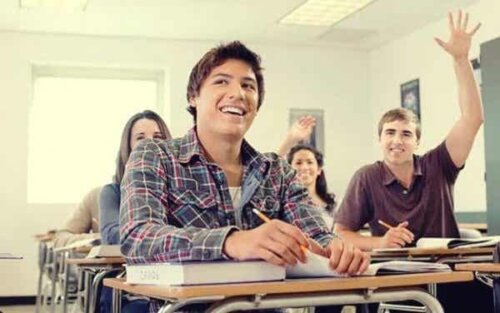 Studenten in een klaslokaal