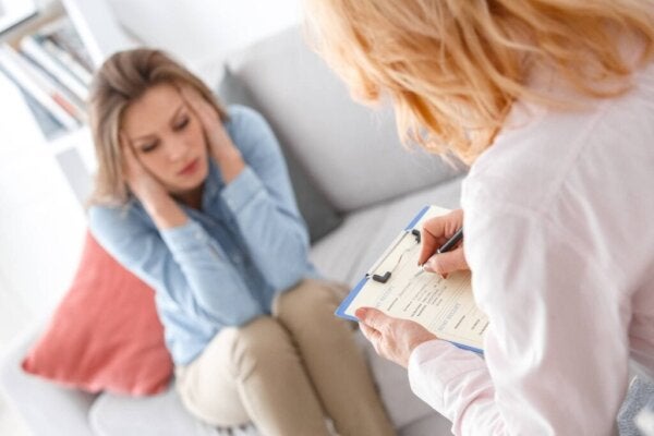 Vrouw in therapie