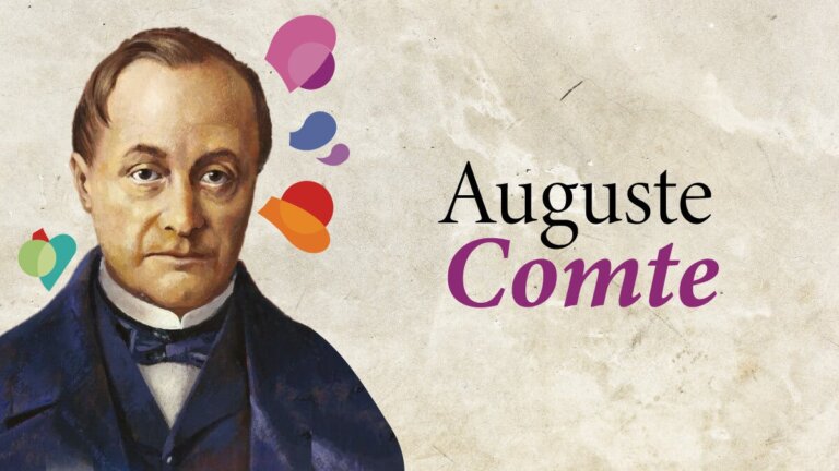 Auguste Comte, een van de filosofen die nadachten over liefde, vriendschap en geluk 