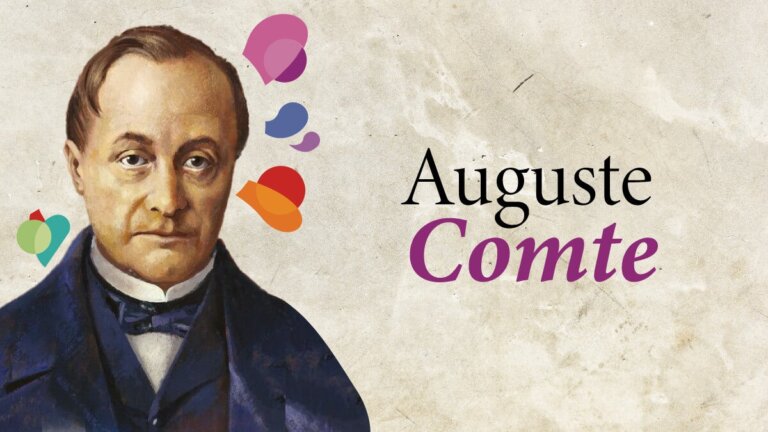 Auguste Comte, een van de filosofen die nadachten over liefde, vriendschap en geluk